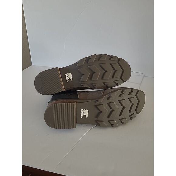 Sorel WMS SZ 7.5 Chelsea Boots Gray Black Ankle Booties SMALL FLAW Waterproof - Picture 8 of 10